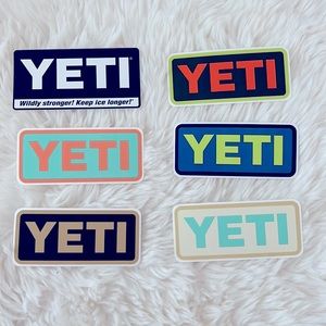 6 New YETI Water Bottle / Cooler Stickers